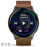 Смарт-годинник Garmin Venu 4 (45mm), Black w/ Slate + Leather, GPS смарт-годинник (010-03014-03)