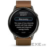 Смарт-годинник Garmin Venu 4 (45mm), Black w/ Slate + Leather, GPS смарт-годинник (010-03014-03)