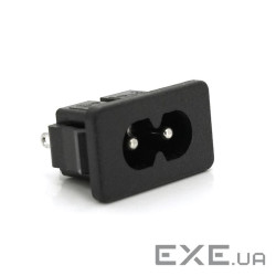 Роз&apos,єм живлення 220v AC - C8 -Inlet series L-KLS1-AS-222-5S під пайку Q2400 Q2400
