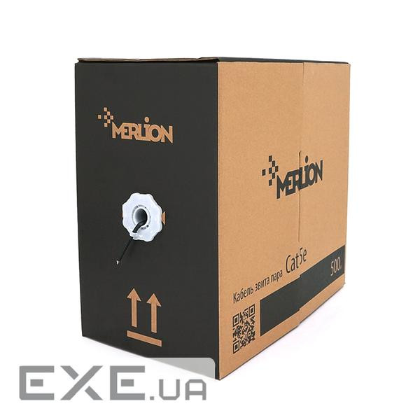 Кабель КНП UTP (2*2*0.5) 2p 24 AWG, Merlion, (CCA), ізоляція ПЕ, для зовн. робіт, (KNPMLCCA205500B) , (KNPMLCCA205500B)