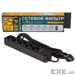 Мережевий фільтр-подовжувач LOGICPOWER LP-X5 Black 4.5м (1947)