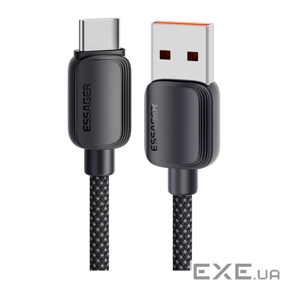 Дата кабель USB 2.0 AM to USB-C 2.0m 100W black Essager (EXC7A-WLA01-P)