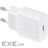 Зарядний пристрій Samsung USB-С 15W White + Cable USB-C 1m (EP-T1510XWEGEU)