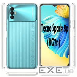 Чохол-накладка BeCover для Tecno Spark 8p (KG7n) Transparancy (707628)