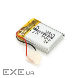Літій-полімерний акумулятор 5*20*25mm (Li-ion 3.7В 200мА&middot,год) (502025) ) (502025)