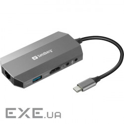 Порт-реплікатор SANDBERG USB-C 6-in-1 Travel Dock (136-33)