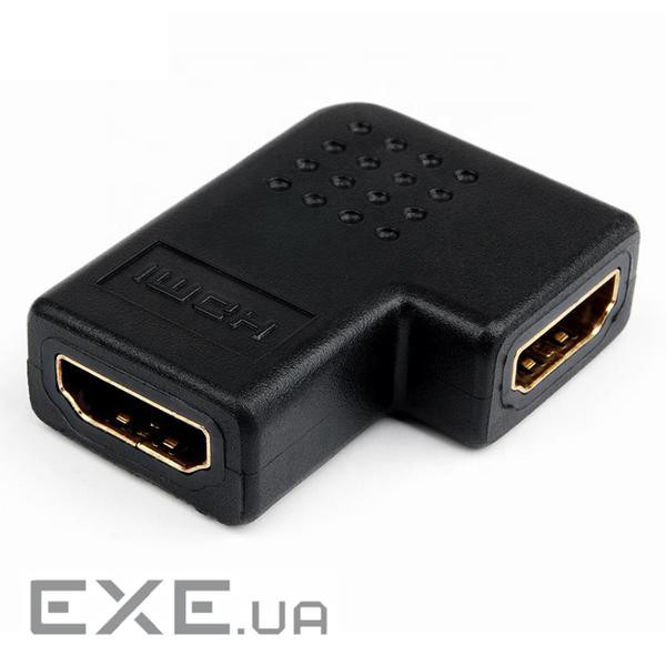 Перехідник моніторний Lucom HDMI F/F (адаптер),90вліво/вправо v2.0 Gold (62.09.8227-1)