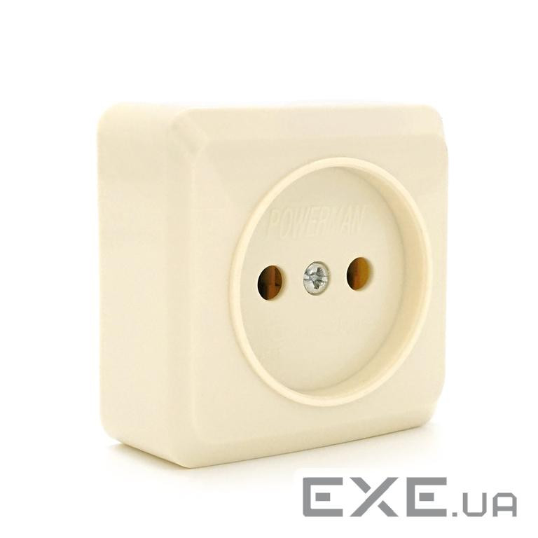 Розетка без заземлення зовнішнього монтажу, White, Q42 (OS) , White, Q42 (OS)