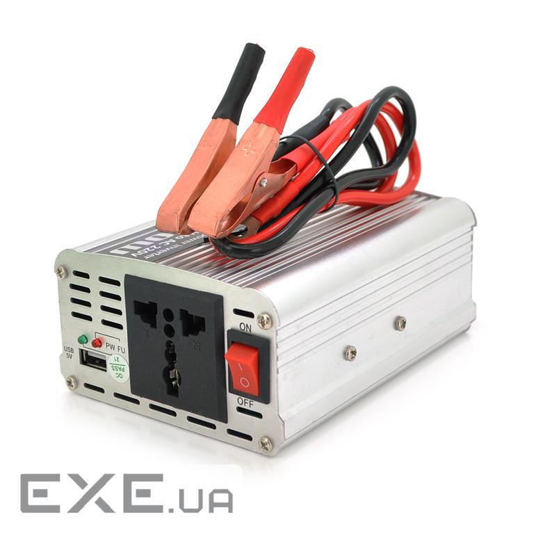 Інвертор напруги PI 500ВА(300Вт), 12 / 220V, approximated, 1 універсальна розетка, клем (PI500ВА) )