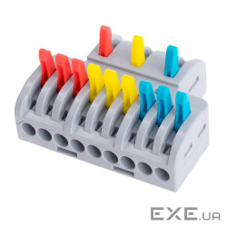 Клемна колодка з натискними затискачами 3х9-проводу LT-933 для розподільчих коробок, 45 (LT-933 / 5)