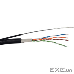 Кабель мережевий GEAR UTP 305м, cat.5e, CU, 4*2*0,51, PVC+PE, outdoor, steel (GEC-UTPCUOUTSC051305)