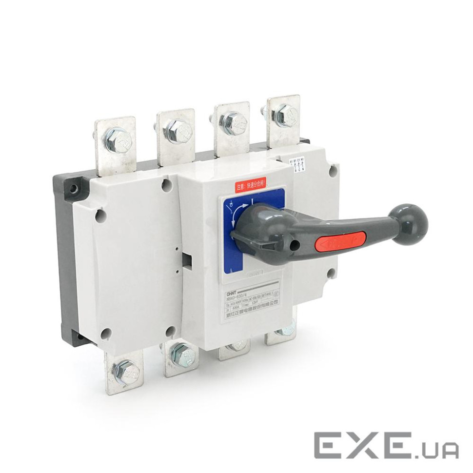 Ручний вимикач-роз&apos,єднувач CHNT NH40-630 / 4P, 380V, 400A, стандартна рукоятка