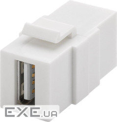 Перехідник USB 2.0 A F/ F Keystone, Modul, HQ, белый (75.07.9909-25)