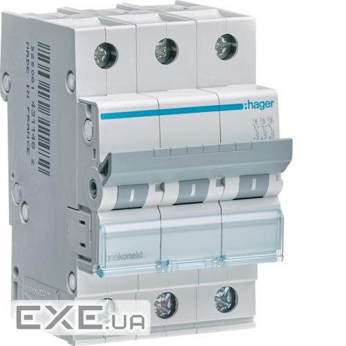 Автоматичний вимикач 3P 6kA C-4A 3M (MCN304)