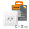 Комп'ютерна розетка VIDEX BINERA CAT6+CAT6 (VF-BNSK2PC6-W)