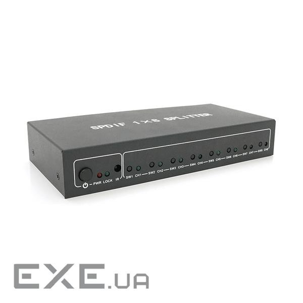 Цифровий оптичний роздільник звуку SPDIF / Toslink 1x8 (ZX-FT18) SPDIF / Toslink 1x8 (ZX-FT18)