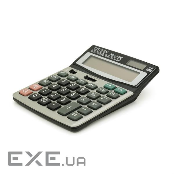 Калькулятор офісний CITIZEN SDC-240E, 31 кнопка, розміри 165*135*32мм, Silver, BOX , Silver, BOX