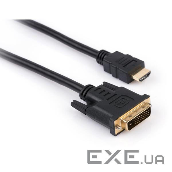 Кабель мультимедійний HDMI M to DVI M 1.8m 24+1pin Vinga (VCPHDMIDVI1.8)