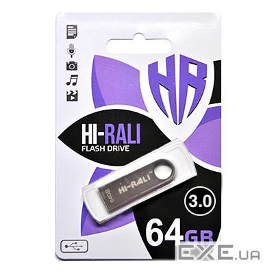 Флеш-накопичувач USB3.0 64GB Hi-Rali Shuttle Series Silver (HI-64GB3SHSL)