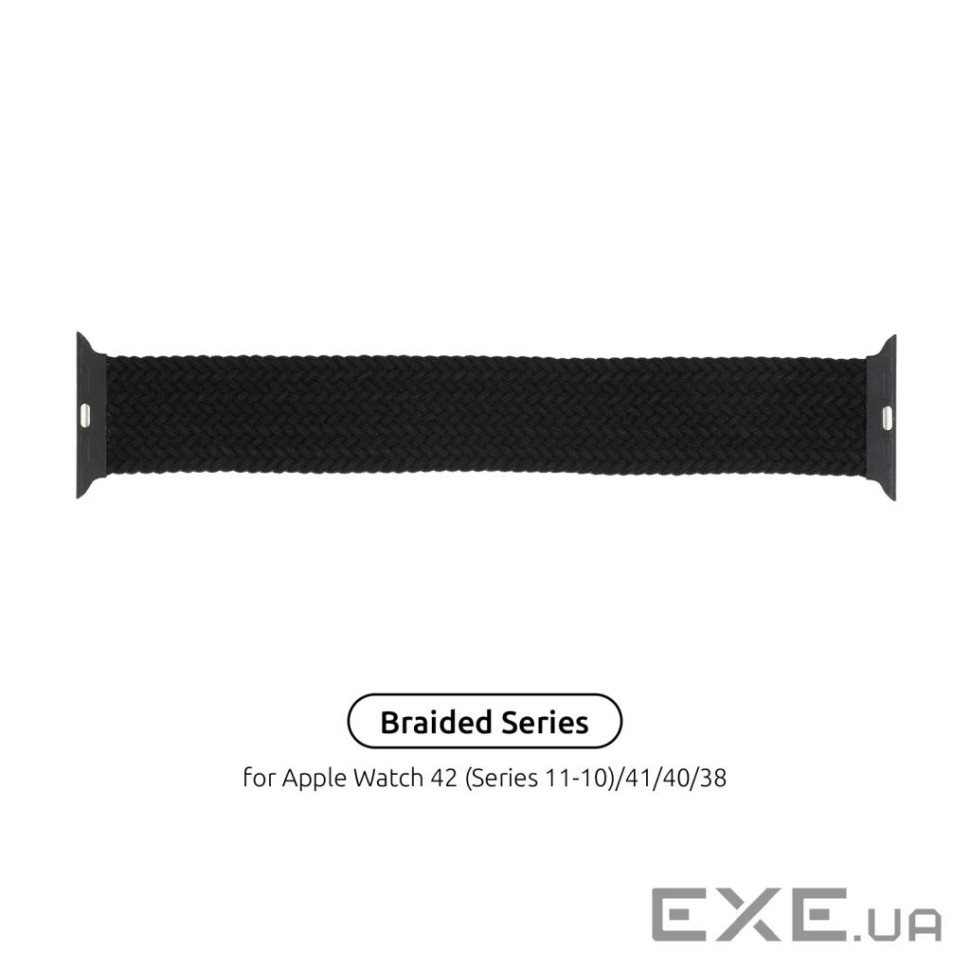 Ремінець ArmorStandart Braided Solo Loop для Apple Watch 38/40/41mm Charcoal Size 4 (132 (ARM58061)