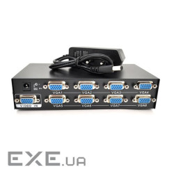 Активний спліттер VGA сигналу KV-FJ2508S 150MHz 8 Port, DC5V / 2A KV-FJ2508S 150MHz 8 Port, DC5V / 2A