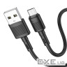 Дата кабель USB 2.0 AM to Micro 5P 1.0m 2.4A PVC X83 black HOCO (6931474770882)