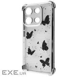 Чехол WAVE Winkie Xiaomi Redmi Note 13 Pro 4G/Poco M6 Pro 4G/Redmi Note 14s (64209 silver/butterfly)