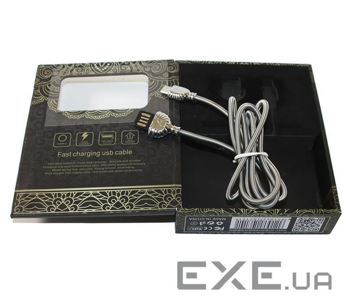 Кабель iKaku XO USB - micro USB 1 м Silver, 2.8A (13064)