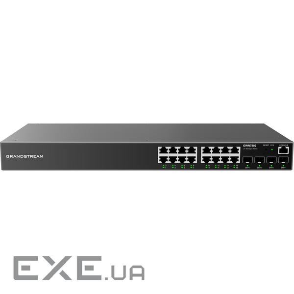 Grandstream GWN7802, Enterprise Layer 2+ Managed Network Switch, 16-ports Gigabit Ethernet, 4-SFP, D