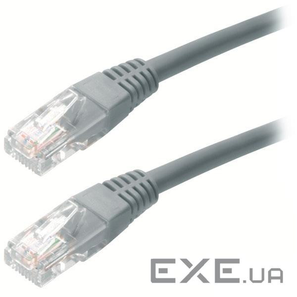 Патч-корд литий RITAR, UTP, RJ45, Cat.5e, 5m, сірий, Cu (мідь ) Q200 (PCR-CU/5G)
