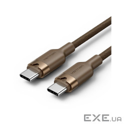 Дата кабель USB-C to USB-C 1.0m 3A aluminum gold Vention (TRDJF)