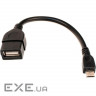 Перехідник OTG USB 2.0 AF to Micro 5P 0.15m Patron (CAB-PN-USB-F-MICRUSB)