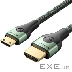 Кабель HDMI M - Mini M, 1.0 м, V2.1 8K 60Гц Aluminum Alloy Type Green Vention (AGJGF)