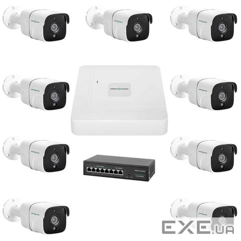 Комплект відеоспостереження на 9 камер GV-IP-K-W78/09 5MP