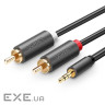 Кабель мультимедійний 3.5mm F to 2xRCA M 5.0m Black Ugreen (10513)