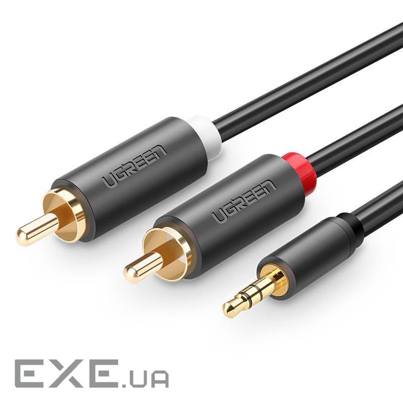 Кабель мультимедійний 3.5mm F to 2xRCA M 5.0m Black Ugreen (10513)