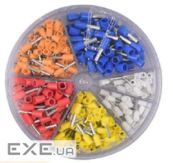 Набір клем / наконечників 1200шт (E0508w-200, E7508g-200, E1008r-200, E1508bl-250, E2508b (YT-39449) (E0508w-200, E7508g