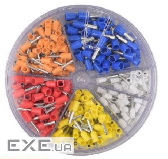 Набір клем / наконечників 1200шт (E0508w-200, E7508g-200, E1008r-200, E1508bl-250, E2508b (YT-39449) (E0508w-200, E7508g