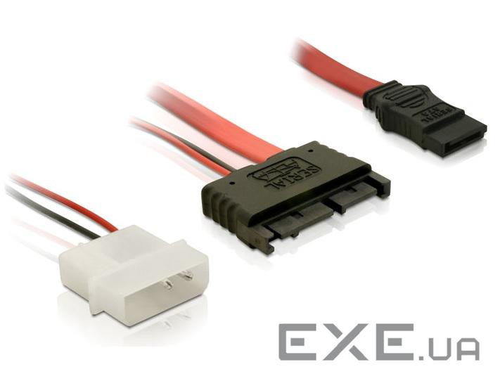 Перехідник накопичувача Delock SATAmicro 16p-7p M/F,+Molex 0.3m (70.08.4383-1)