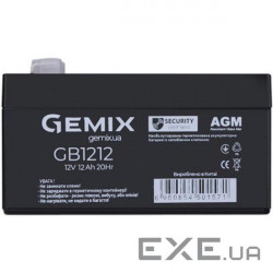 GB1212 Gemix АКБ 12V 12Ah Security Series AGM black (GB1212F2)