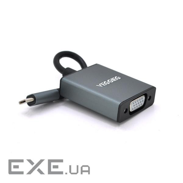 Конвертер VEGGIEG USB-C-VGA 0.1м Black (TV-S BLACK)
