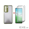 Чохол до мобільного телефона Dengos Oppo A5 4G Case Matte + 2 Glass (Olive Green) (DG-CTG2P-20)