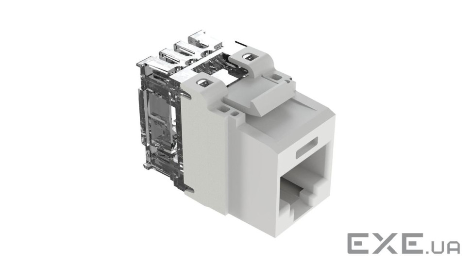 Модуль KeyStone RJ45 UTP, кат.6a, білий (NK6X88MWH)