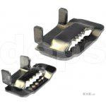 Скріпа з нержавіючої сталі для фіксації сталевої бандажної стрічки 20 мм пр. (BCS-20, 100шт=1пач )