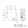 Диференційне реле (ПЗВ) Videx RESIST АС 2п 30мА 10кА 25А (VF-RS10-DR2AC25)