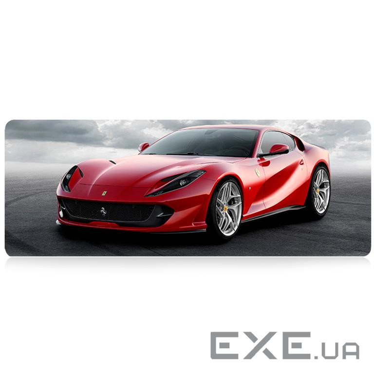 Коврик 300*700 тканинний Ferrari 812 superfast з боковою прошивкою, товщина 2 мм, Red, Пак (C28372)