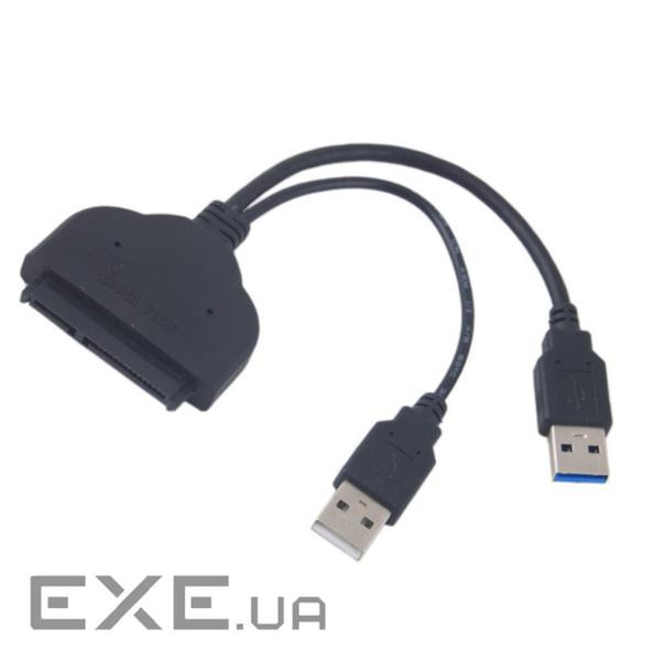 Кабель пристроїв-адаптер Lucom USB3.0 A-SATA 22p, адаптер HDD USBpower 0.15m 5Gbps (62.09.8310-1)