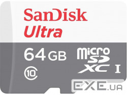 Карта пам'яті SanDisk 64GB microSDXC class 10 Ultra Light (SDSQUNR-064G-GN3MN)