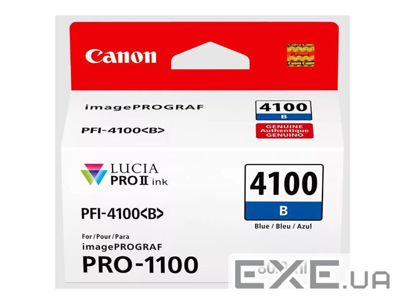 Картридж Canon PFI-4100 imagePROGRAF PRO-1100 Blue (6786C001)