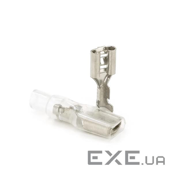 Клема F1 мама, 4.8 мм, дріт 0.5-1.5, ізольована, латунь, 100шт в упаковці, ціна за упаковку